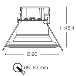 SLC One 360° SunLike LED-Einbauleuchte Schwarz 927 -Innenleuchten Store 9044156 6