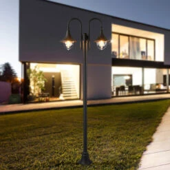 2-flammige Mastleuchte Lilou Aus Aluminium