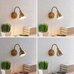 Lindby Amrei Wandlampe, Dimmbar, Altmessing -Innenleuchten Store 9620260 3