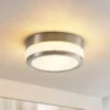 Lindby Flavi Bad-Deckenlampe, Ø 23 Cm, Nickel 1 Lindby Flavi Bad-Deckenlampe, Ø 23 Cm, Nickel -Innenleuchten Store 9620632