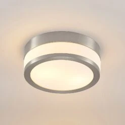 Lindby Flavi Bad-Deckenlampe, Ø 23 Cm, Nickel -Innenleuchten Store 9620632 5