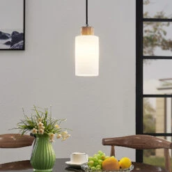 Lindby Nicus Holz-Hängelampe, Einflammig -Innenleuchten Store 9624580 1
