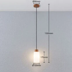 Lindby Nicus Holz-Hängelampe, Einflammig -Innenleuchten Store 9624580 4