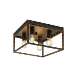 Lindby Lejus Deckenleuchte, Vierflammig, Rost -Innenleuchten Store 9624706 4