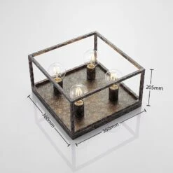 Lindby Lejus Deckenleuchte, Vierflammig, Rost -Innenleuchten Store 9624706 5