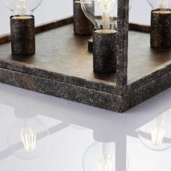 Lindby Lejus Deckenleuchte, Vierflammig, Rost -Innenleuchten Store 9624706 7