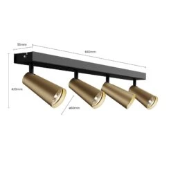 Lucande Angelina Deckenlampe Messing-gold, 4-fl. -Innenleuchten Store 9624857 6