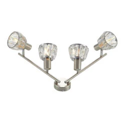 Lindby Kosta Deckenleuchte, Vierflammig, Nickel -Innenleuchten Store 9624925 2