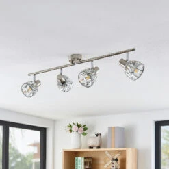 Lindby Kosta Deckenleuchte, Vierflammig, Nickel -Innenleuchten Store 9624925 4