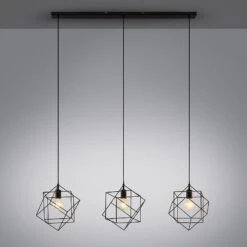 Lindby Finnigan Hängeleuchte, Gitterschirm, 3-fl. -Innenleuchten Store 9626209 4