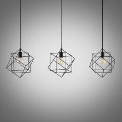 Lindby Finnigan Hängeleuchte, Gitterschirm, 3-fl. -Innenleuchten Store 9626209 5