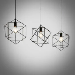 Lindby Finnigan Hängeleuchte, Gitterschirm, 3-fl. -Innenleuchten Store 9626209 6