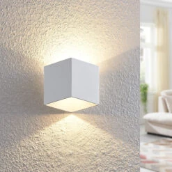 Arcchio Alima LED-Wandlampe, Dimmbar, IP44, Weiß