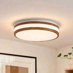 Lindby Viljami LED-Deckenleuchte, Rund, 34,5 Cm