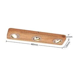 Lindby Mikari LED-Deckenleuchte Aus Holz, 3-fl. -Innenleuchten Store 9627413 4
