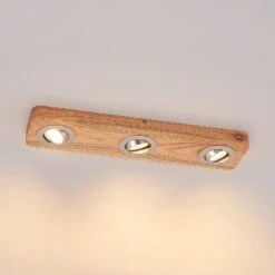 Lindby Mikari LED-Deckenleuchte Aus Holz, 3-fl. -Innenleuchten Store 9627413 5