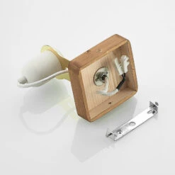 Lucande Becky Holz-Wandspot, Einflammig, Weiß -Innenleuchten Store 9627695 8