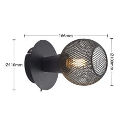 Lindby Zerda Spot, Gitterschirm, Einflammig -Innenleuchten Store 9627749 4