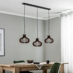 Lindby Lawenta Hängelampe Mit Holzschirmen -Innenleuchten Store 9627793 2