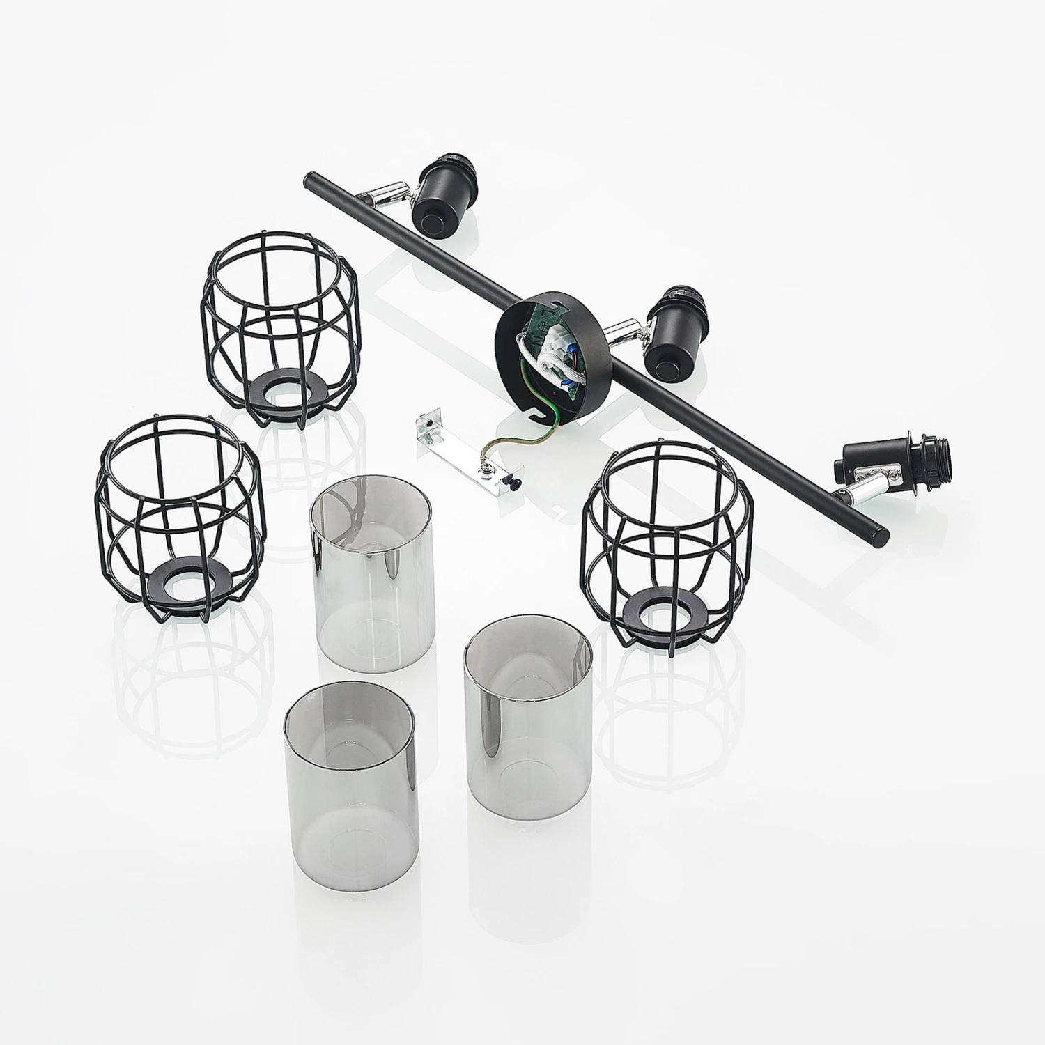 Lindby Sifala Deckenstrahler, Rauchglas, 3-flammig 11 Lindby Sifala Deckenstrahler, Rauchglas, 3-flammig – Bild 9