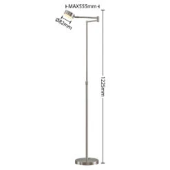 Lindby Kaylou Stehlampe, Verstellbar, Nickel 14 Lindby Kaylou Stehlampe, Verstellbar, Nickel -Innenleuchten Store 9628325 3