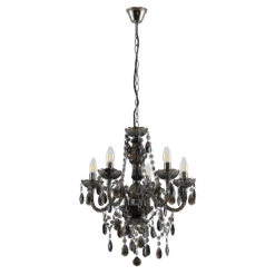 Lindby Spirou Kronleuchter Aus Acryl, Rauchgrau 13 Lindby Spirou Kronleuchter Aus Acryl, Rauchgrau -Innenleuchten Store 9628507 2