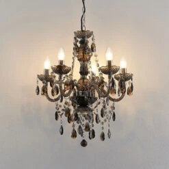 Lindby Spirou Kronleuchter Aus Acryl, Rauchgrau 15 Lindby Spirou Kronleuchter Aus Acryl, Rauchgrau -Innenleuchten Store 9628507 4