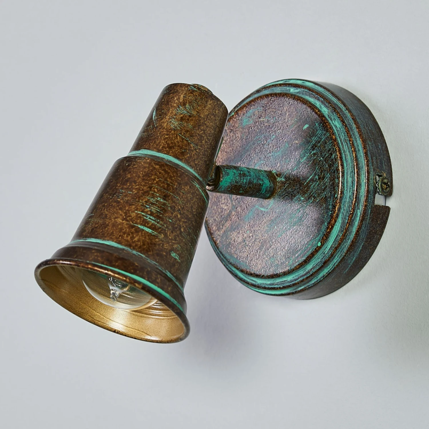 Antik Wirkender Spot Arielle, Grünspanoptik 4 Antik Wirkender Spot Arielle, Grünspanoptik – Bild 2