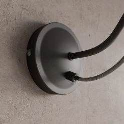 Lucande Jorna Wandlampe In Schwarz, Kabel Grau -Innenleuchten Store 9639375 3