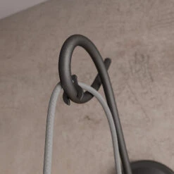 Lucande Jorna Wandlampe In Schwarz, Kabel Grau -Innenleuchten Store 9639375 4