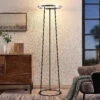 Lucande Seppe LED-Stehleuchte, Ø 50 Cm, Nickel -Innenleuchten Store 9639571