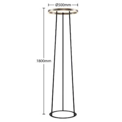 Lucande Seppe LED-Stehleuchte, Ø 50 Cm, Nickel -Innenleuchten Store 9639571 3