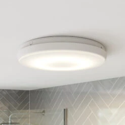 Arcchio Brady LED-Deckenlampe, Weiß, Rund, 30 Cm