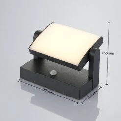 LED-Außenwandleuchte Sherin, Drehbar Mit Sensor -Innenleuchten Store 9932021 2