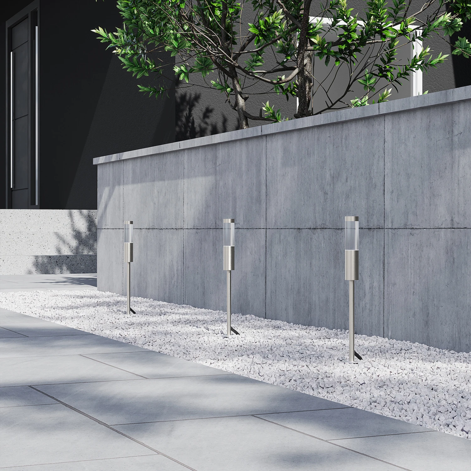 Prios Edinai LED-Außenstrahler, Erdspieß, 3er-Set 5 Prios Edinai LED-Außenstrahler, Erdspieß, 3er-Set – Bild 3