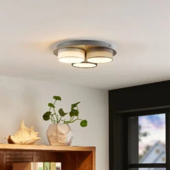 Lindby Aviola LED-Deckenlampe Mit 3 Textilschirmen -Innenleuchten Store 9950963 1