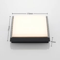 Lucande Amra LED-Außendeckenleuchte, Eckig 17,5 Cm -Innenleuchten Store 9969068 3