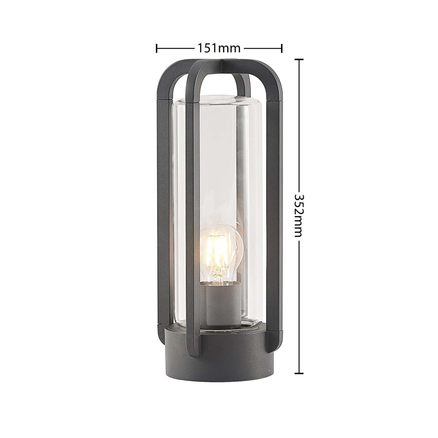 Lucande Tiras Außendeckenleuchte, Dunkelgrau, IP65 6 Lucande Tiras Außendeckenleuchte, Dunkelgrau, IP65 – Bild 4