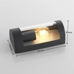 Lindby Junias Außenwandlampe, Halbrund, E27 14 Lindby Junias Außenwandlampe, Halbrund, E27 -Innenleuchten Store 9977057 3